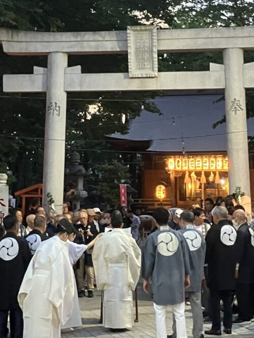 清瀧神社 奉納提灯点灯式 式典の様子