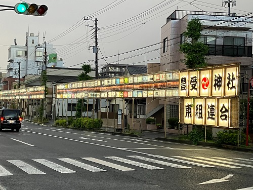 豊受神社 浦安三社祭の提灯飾り