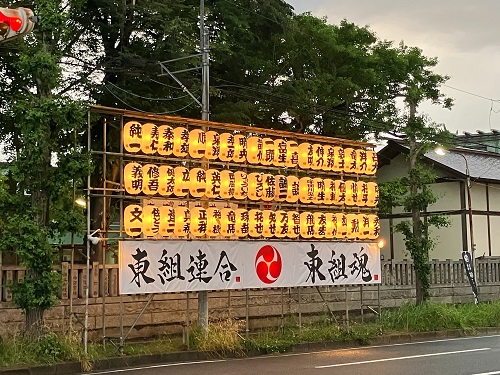 豊受神社 浦安三社祭の提灯飾り