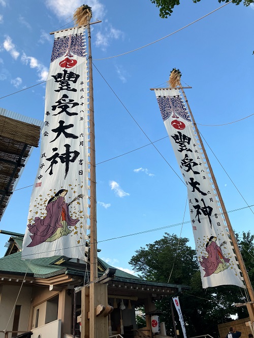 豊受神社 浦安三社祭の提灯飾り